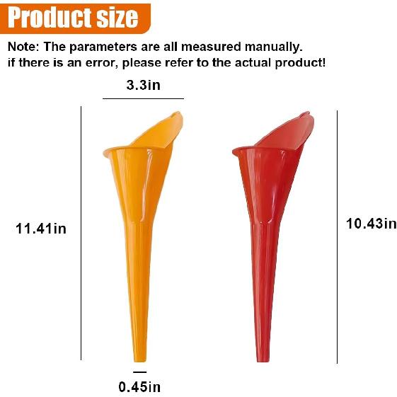 Long Neck Oil Funnel, Plastic Spill Saver Funnels, Multi-Function Funnel for All Automotive Oils, Water, Diesel Fuel, Lubricants, Engine Oils,
