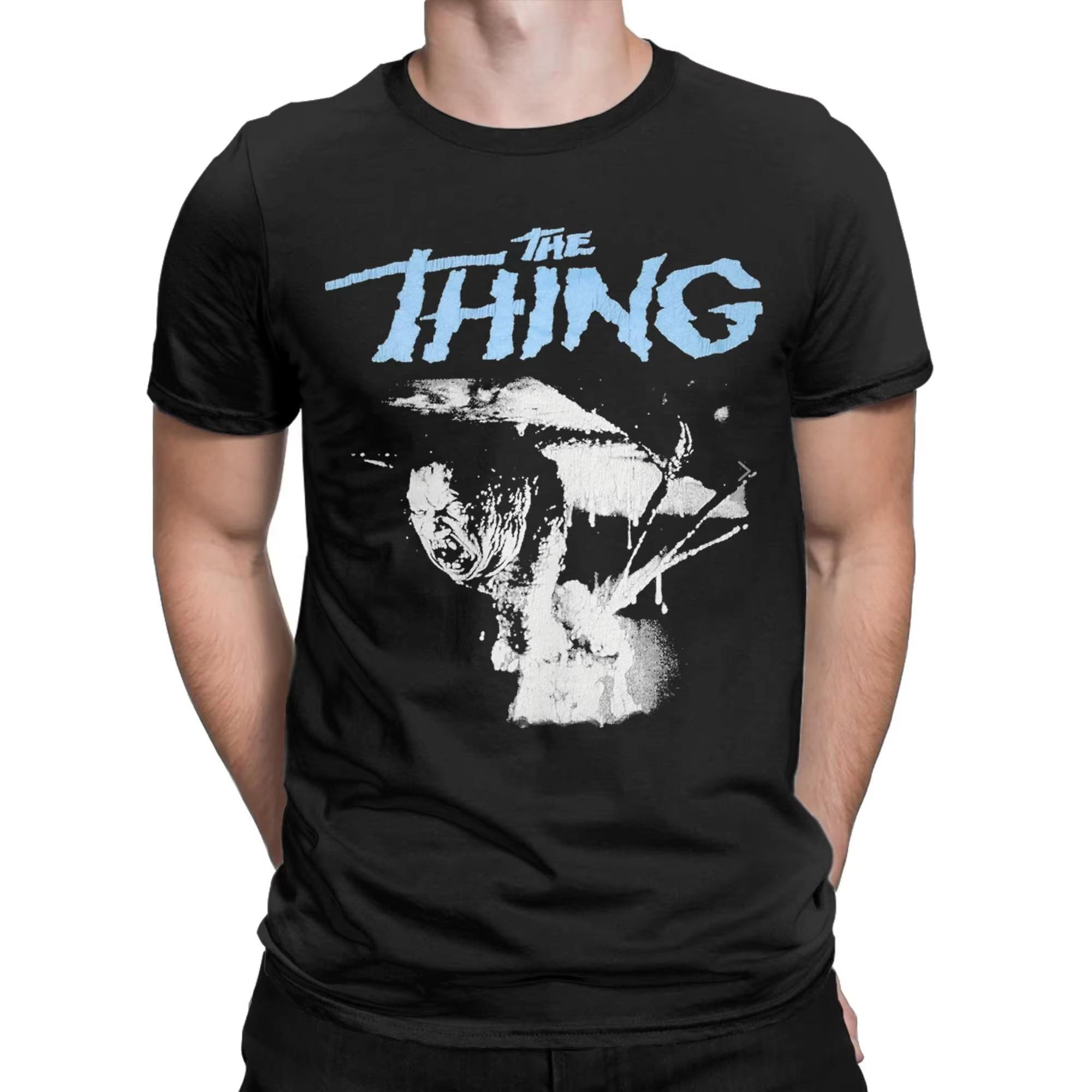 

The Thing Horror Movie T Shirt Beach Cotton T-Shirts for Male Novelty Casual Tshirt Short-Sleeved Aesthetic Tees - Men s Summ... S разноцветный