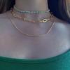 Simple Jewelry Flat Snake Chain Necklace - Stainless Steel Rope Layering Design Fashionable Accessory for Women Gift