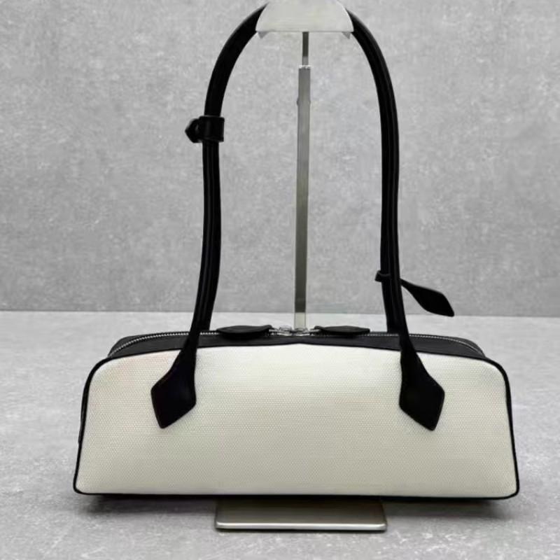 Cloth Leather French Niche Sausage Bag Retro Underarm Bagel Women's Handbag Commuting All-match Shoulder