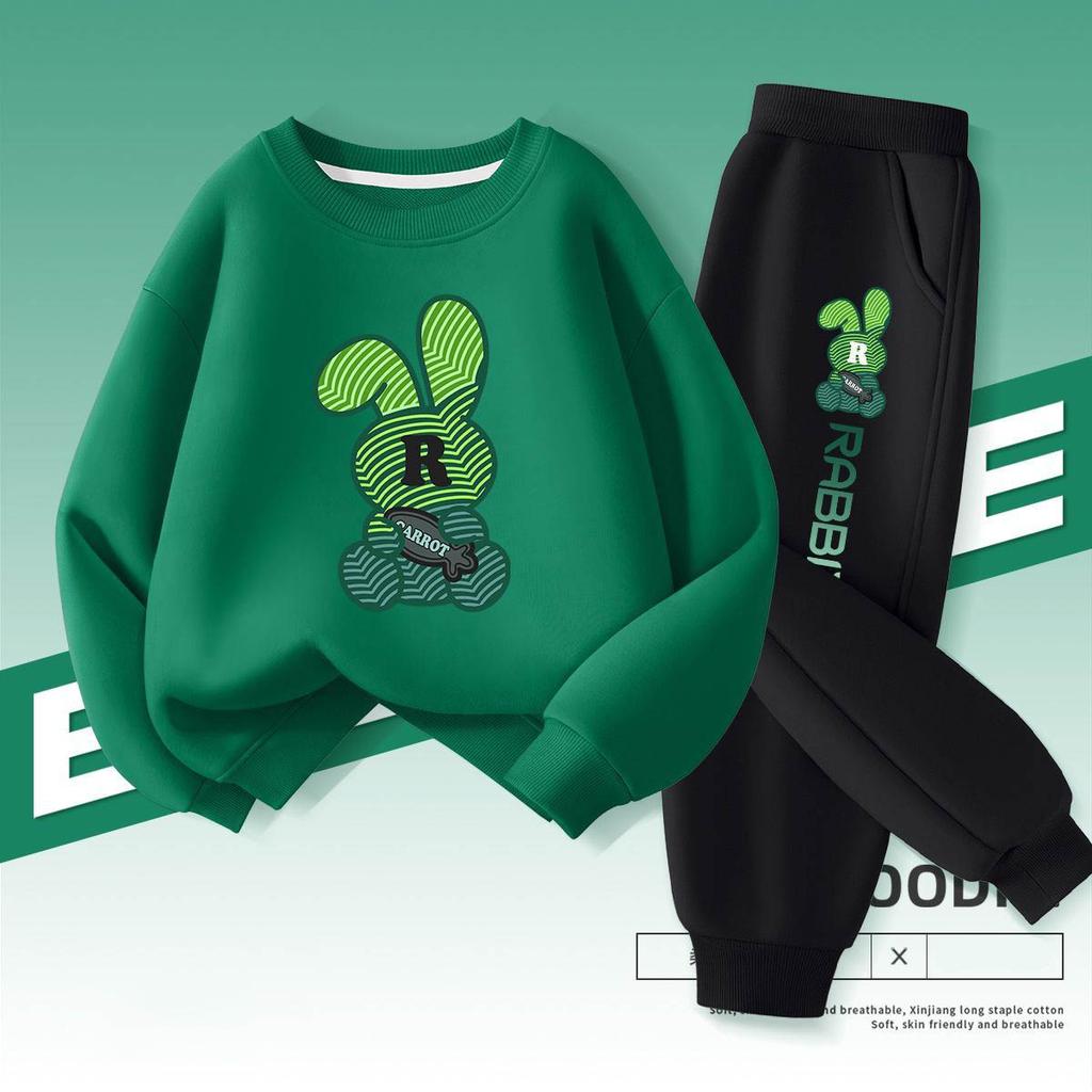 Autumn Baby Boy Clothes Fashion Printed T-shirts and Pants 2 Pieces Set Children Girls Casual Top Bottom Outfits Tracksuits