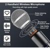 Karaoke Dual Handheld Dynamic Microphone with Rechargeable Receiver for Wedding Party Speech Church Club Wireless Microphone