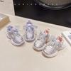 Girls cute sneakers 2025 spring and autumn new mesh pearl national style bow dad shoes running shoes tide