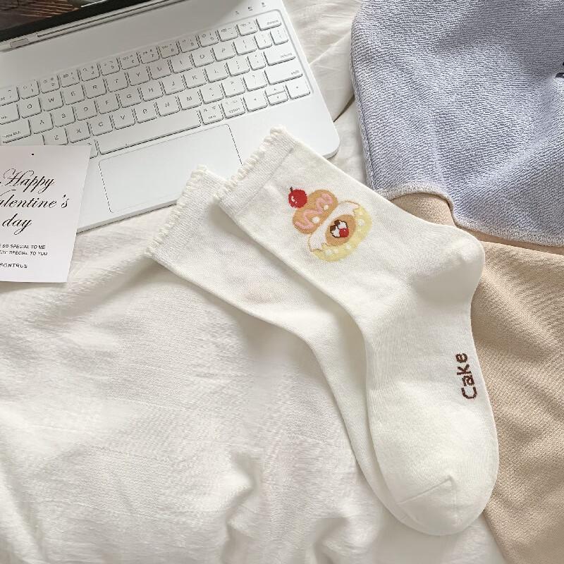 Women s Cute Mid-Calf Xinjiang Cotton Socks