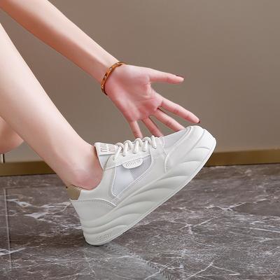 Women's Breathable Mesh White Shoes New Summer Versatile Casual Sneakers Platform White Shoes