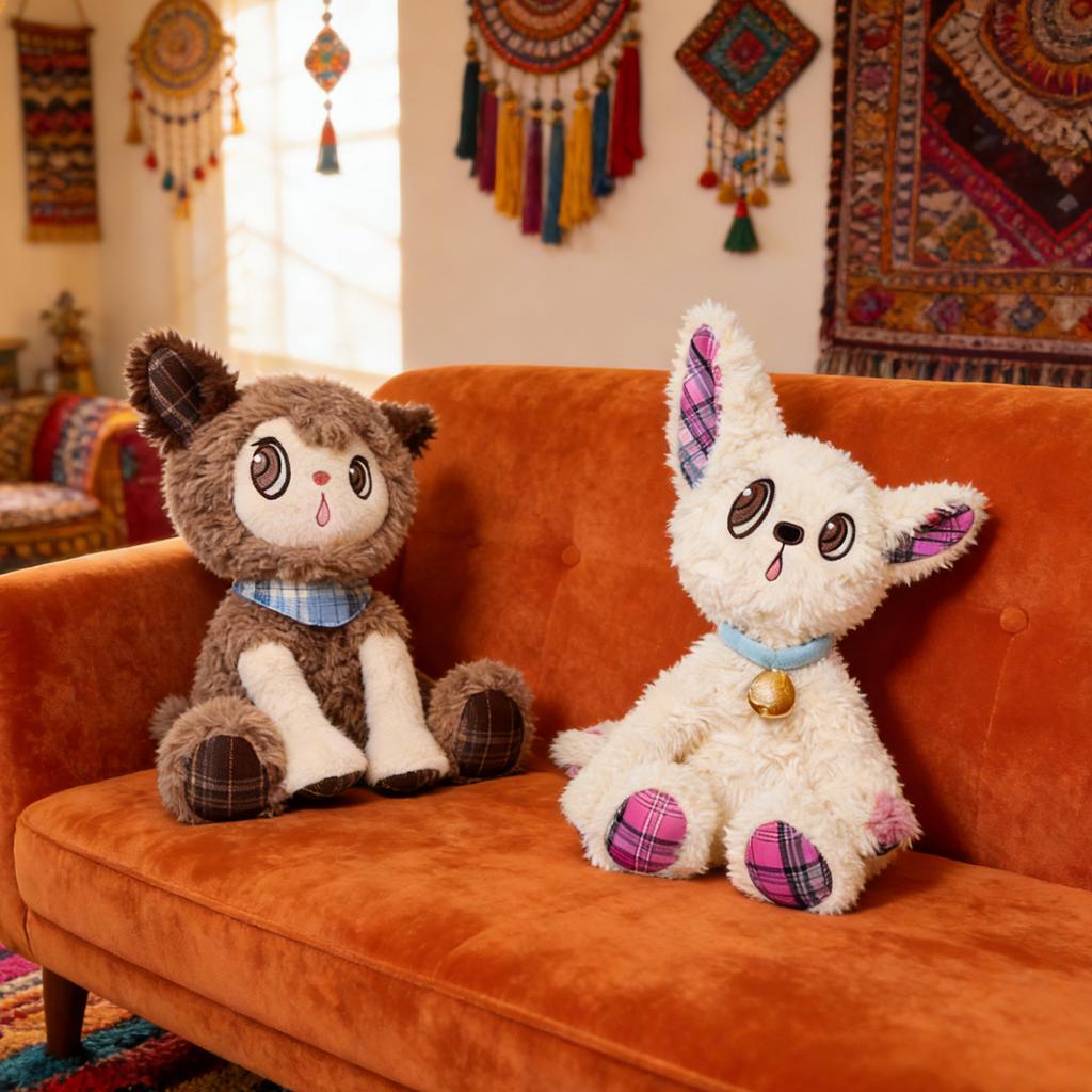 Niedliche kleine Tier-Stofftiere, Plüsch-Dekorationen, Bett-Komfortspielzeug, Stoffpuppen-Geschenk für Mädchen, Cartoon, Kinder-Stoffpuppen, Kinder-Geschenkspielzeug
