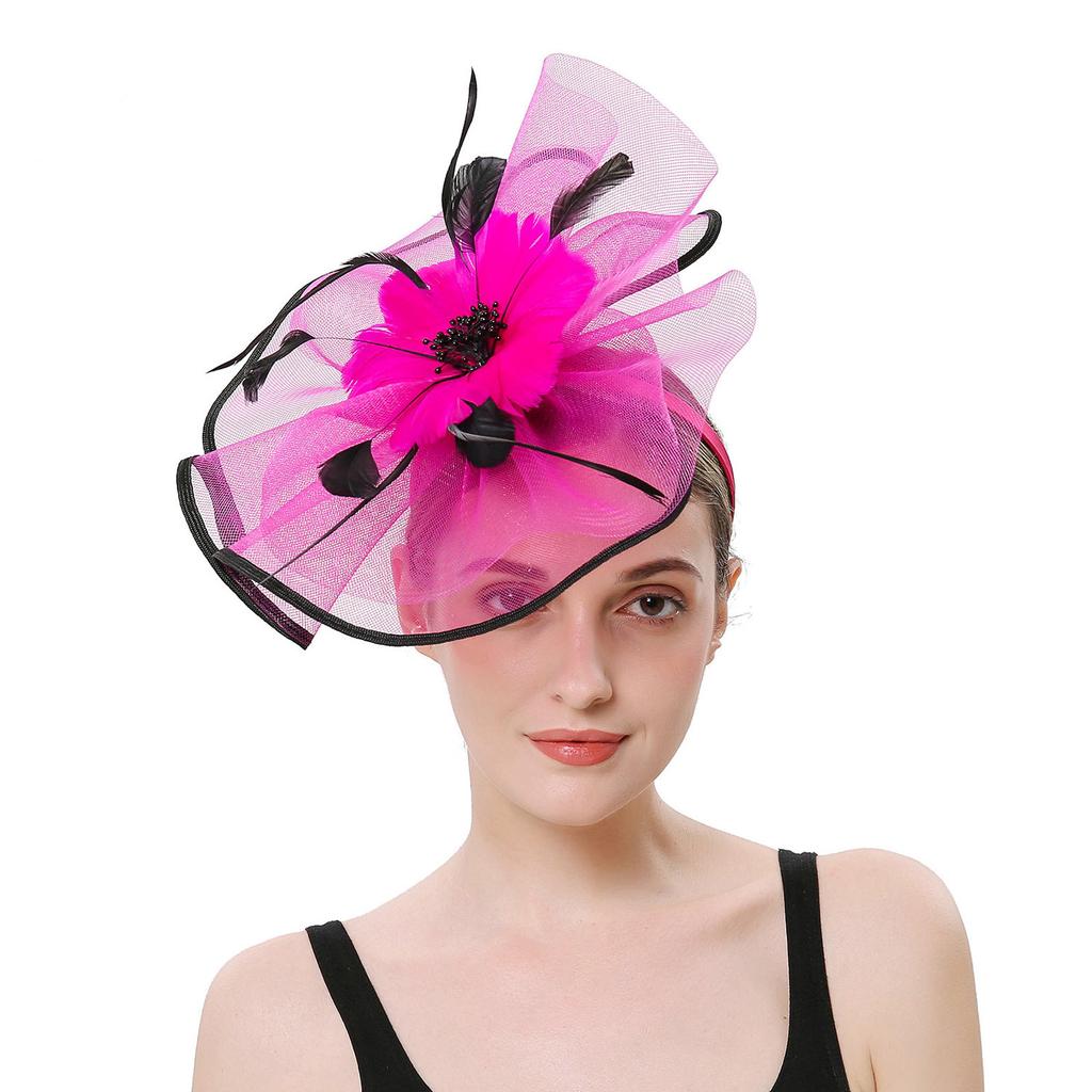 Chapeau fascinateur en maille pour femmes et filles, bandeau de fête de Cocktail, chapeau de mariage