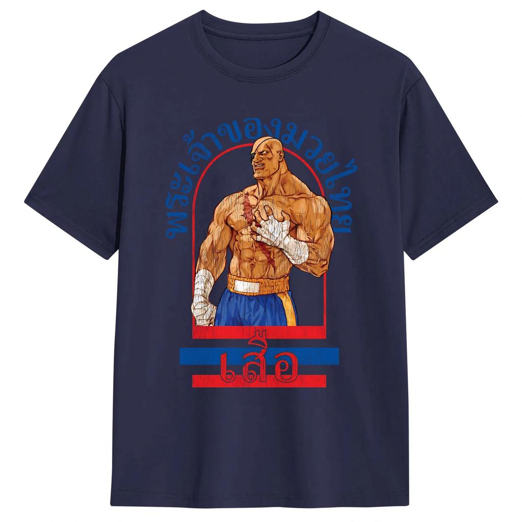 Sagat God Of Muay Thai Gym T Shirt Unisex Y2k Basic T Shirts Beach ONeck Popular Tee Shirt Custom Diy Oversized Tops