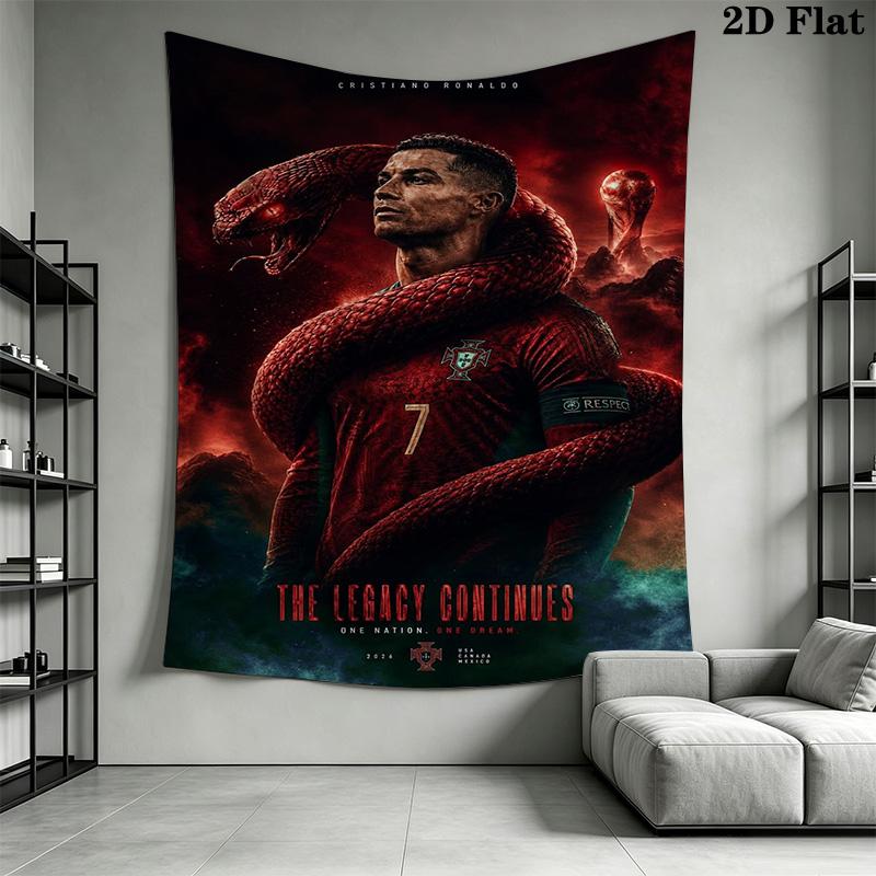 Ronaldo'S Pride Portugal'S Soccer Legend Bedding 1 Duvet Cover 2 Pillowcase Without Core Soft And Comfortable Christmas Birthday Gift