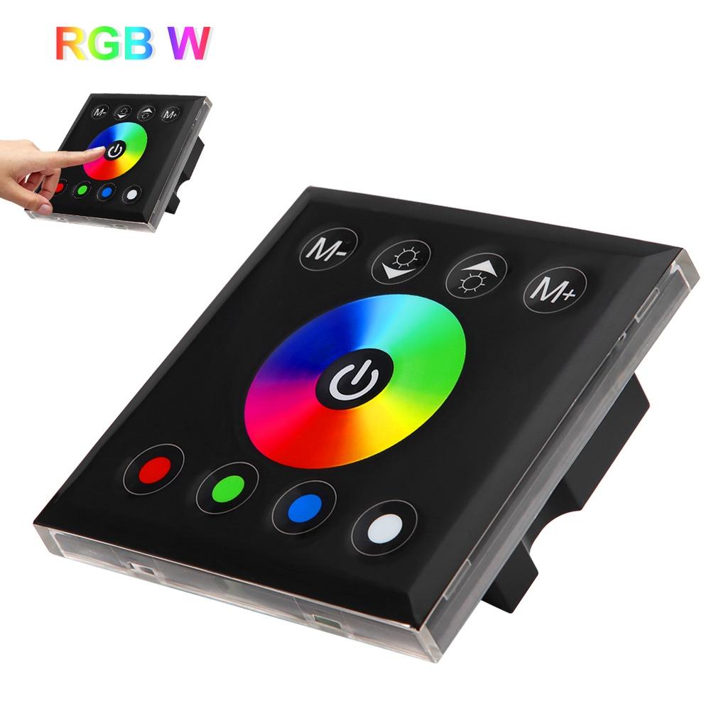 Wall Mounted Colorful RGBW LED Touch Panel Controller Dimmer Switch for LED Strip Light
