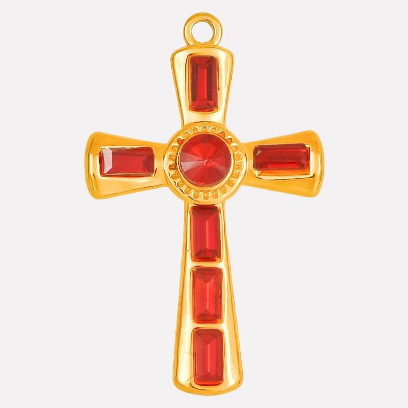 Strass-Accessoires Religiöse Christus-Edelstahl-Anhänger Für Schmuckherstellung Zubehör Kreuz-Anhänger Handgefertigtes Material
