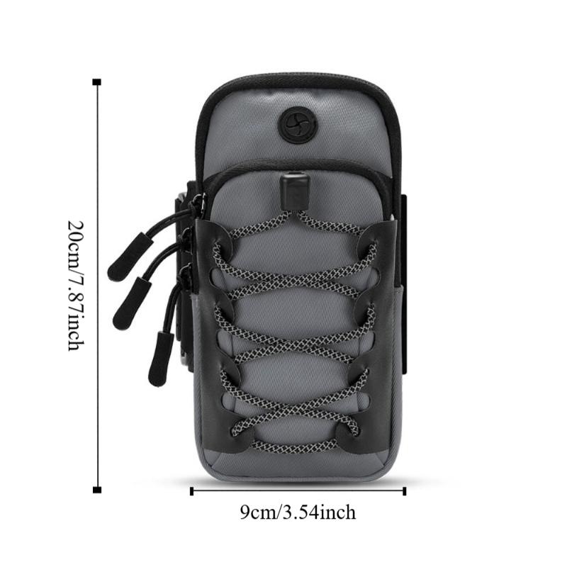 Double-layers Running Phone Bag Adjustable Protective Wrist Phone Bag Dustproof Portable Sports Arm Bag Mobile Phone Accessories