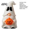 Pumpkin Decor for Home Halloween Ghost Gnome Figurine Creative Desk Ornament 3D Printed Window Display Figures Mini Statue Shelf Display,