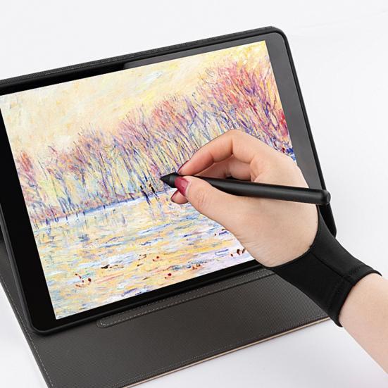 1Pc Artist Graphic Drawing Tablet Glove Double Layers Two Finger