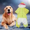Thicken Pet Dog Cat Waterproof Rain Proof Hooded One Piece Raincoat Yellow(XXL )