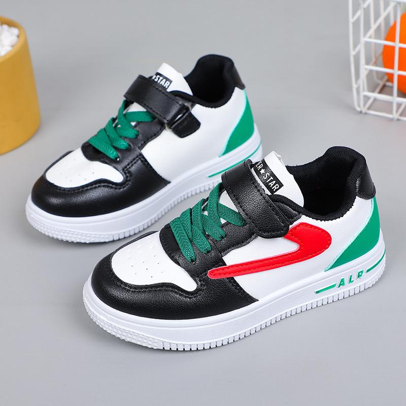 Children's Leather Panel Shoes Spring and Autumn New Boys' Sports Shoes Girls' Shoes Korean Style Student Single Shoes Casual Shoes