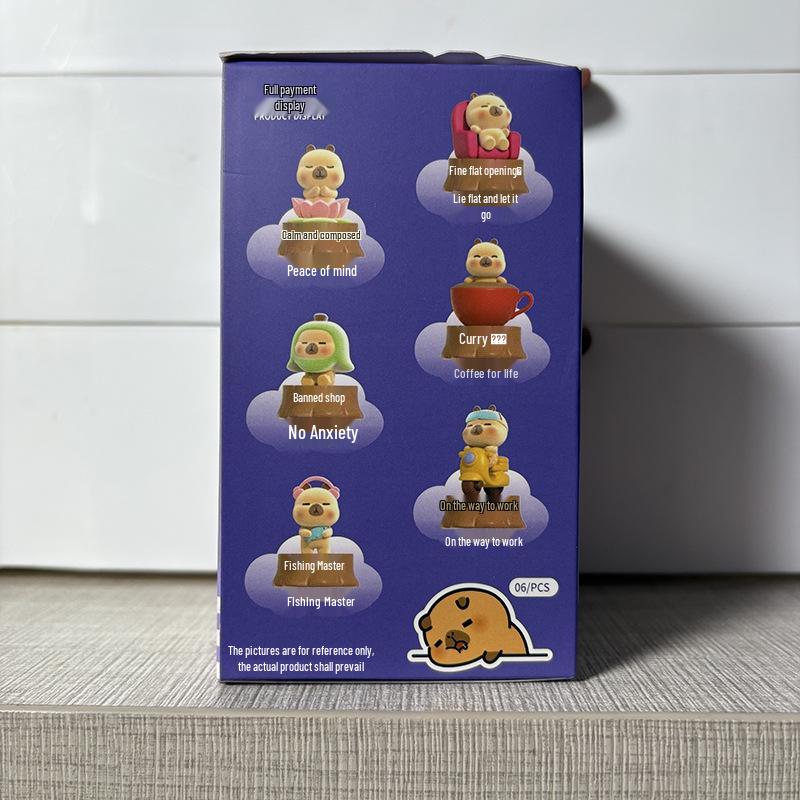 Flocked Capybara & Little Yellow Pig Surprise Box - Trendy Play Figure Gift