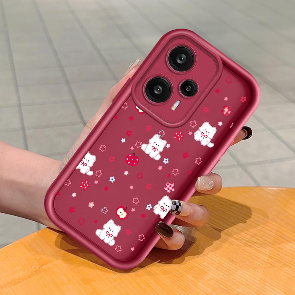 

Мягкий силиконовый квадратный чехол с рисунком лестницы для телефона, полное покрытие, противоударный защитный резиновый чехол для камеры для Xiaomi Redmi Xiaomi 13 Lite темно-красного