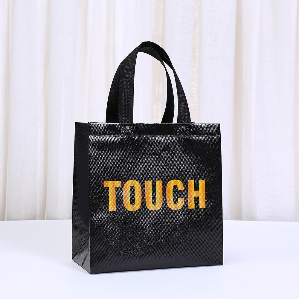 StoBag Modern Black Gift Wrapping Bags Luxury Designer Bags Five Senses Theme Reusable Packaging Bags for Sweets Party Favor