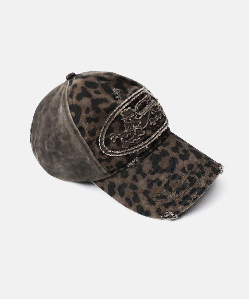 BADBLOOD Mystic Big Patch Ball Cap - Dark Brown Leopard