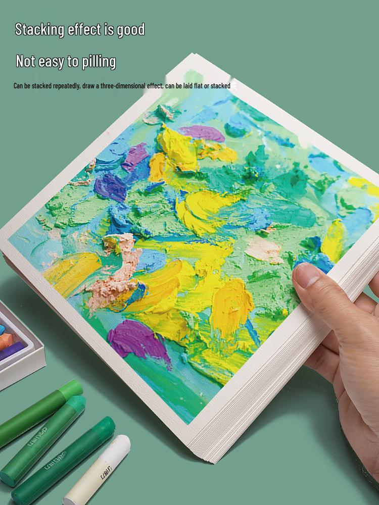 Thickened 250g Oil Pastel Drawing Paper: 10x10cm, A4, A5 Sizes Available