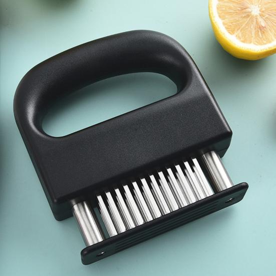 48-Needle Meat Tenderizer with Ergonomic Handle Stainless Steel Steak Needle Tool for Breaking Connective Tissue Fast Marinating Essential Kitchen