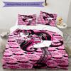3pcs Monster High Bedding Set Duvet Cover Closure Includes 1 Duvet Cover & 2 Pillowcases, Soft and Comfortable for All Seasons.