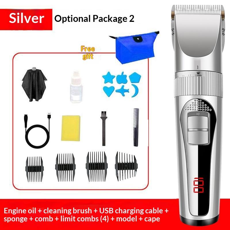 New hair clipper electric hair clipper electric clipper rechargeable razor hair clipper electric clipper LCD digital display car