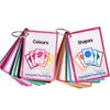 Colors,Shapes of English Flash Cards Kids Pocket Card Montessori Learning Baby Toys for Children Pre-Kindergarten