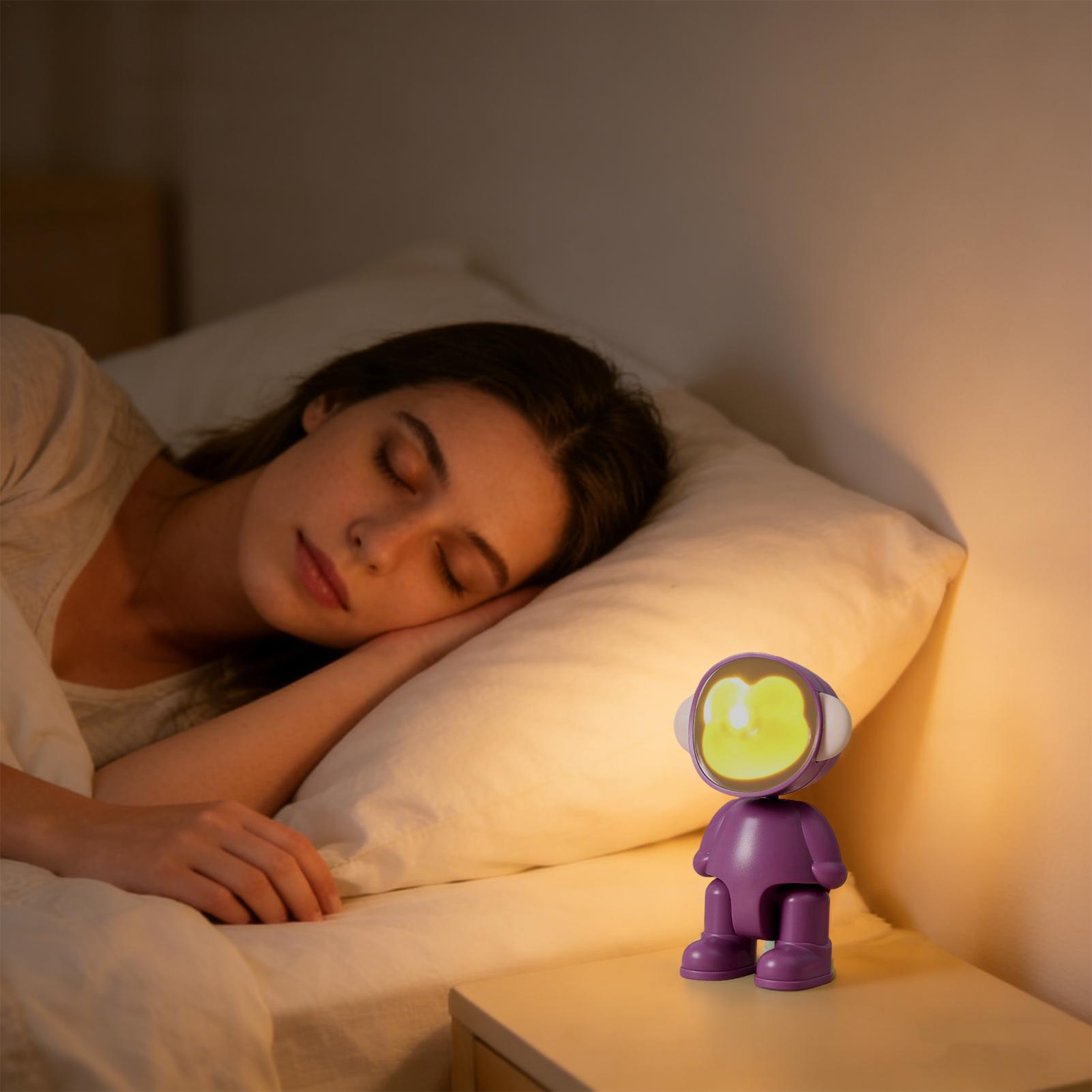 

Night Light for Kids Mini Battery Powered Adjustable Pose LED Night Light Bedside Lamps for Home Decor Bedroom Living Room небо синє кольору