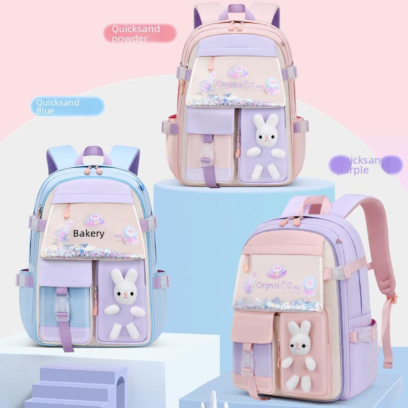 "Quicksand Style Backpack for Girls, Grades 1-9 - Stylish and Casual"