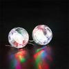 Colorful LED Earrings with Disco Balls Style Nightclub Earrings Plastic Texture Suitable for Party Wear and Clubbing Wear
