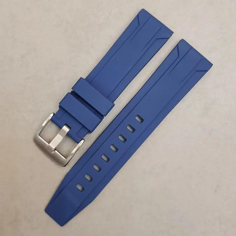 

Универсальный резиновый ремешок 22/24/26 мм, пряжка из нержавеющей стали, мужской мягкий спортивный водостойкий силиконовый сменный ремешок для часов, аксессуары 22mm