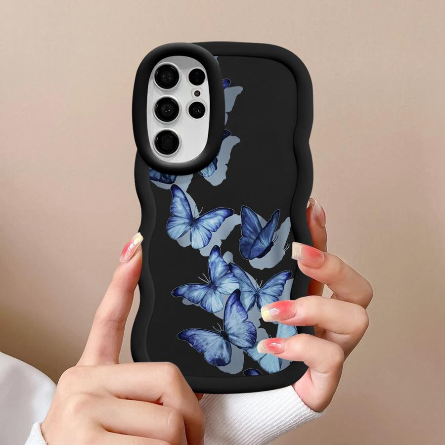 Soft Phone Cover Case for Samsung Galaxy S23 Plus S25 S24 A25 S20 FE A26 S22 Ultra S21 A54 A34 A36 A55 A35 A24 Cartoon Butterfly