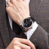 Mens Fashion Casual Automatic Mechanical Watch With Open Heart Design Rose Gold Case