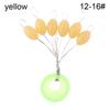 60Pcs(10 Groups) 6-20# Oval Luminous Space Beans Stopper Carp Line Stopper High Concentricity Rubber Float Catfish Flotador