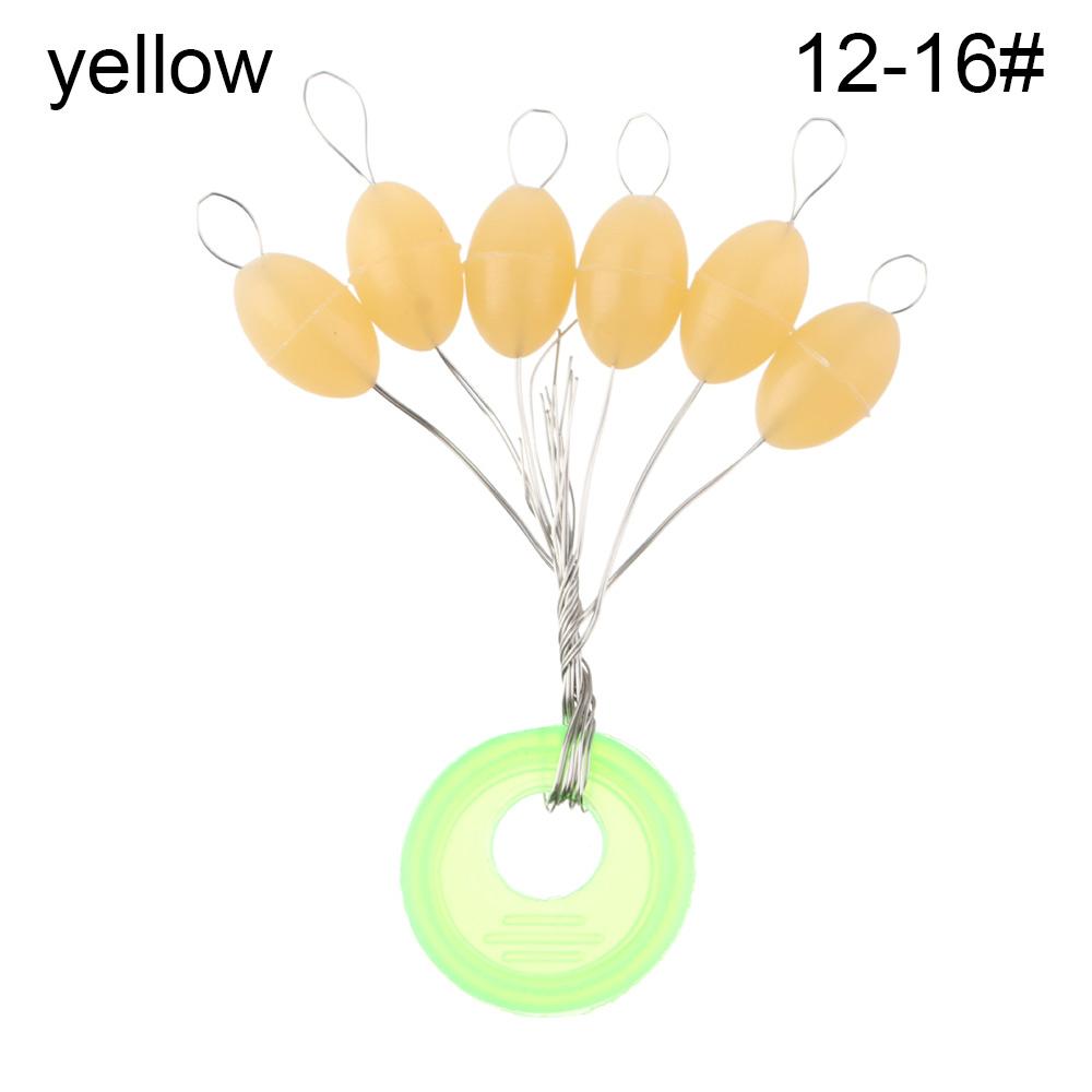 60Pcs(10 Groups) 6-20# Oval Luminous Space Beans Stopper Carp Line Stopper High Concentricity Rubber Float Catfish Flotador
