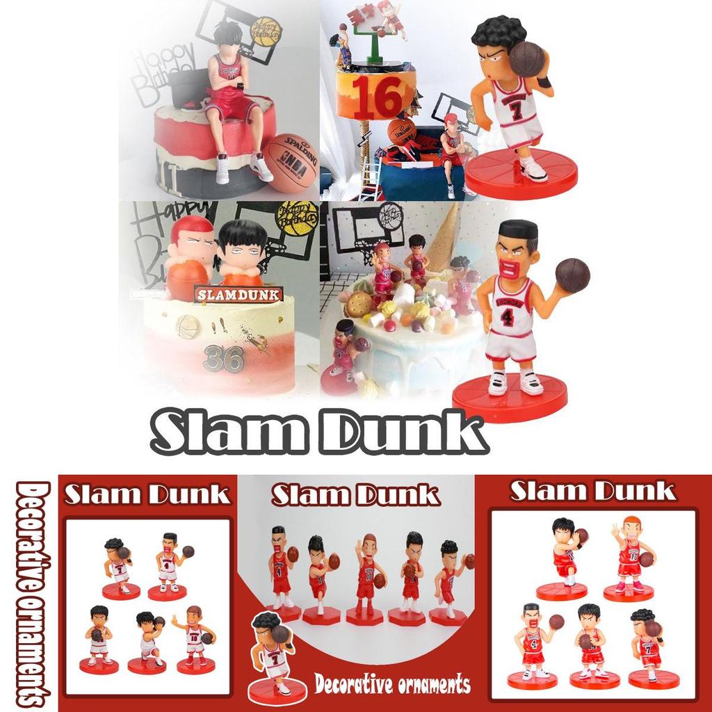 Exquisite Slam Dunk Hanamichi Sakuragi Rukawa Kaede Mitsui Hisashi Pvc Action Figure Model For Anime Enthusiasts