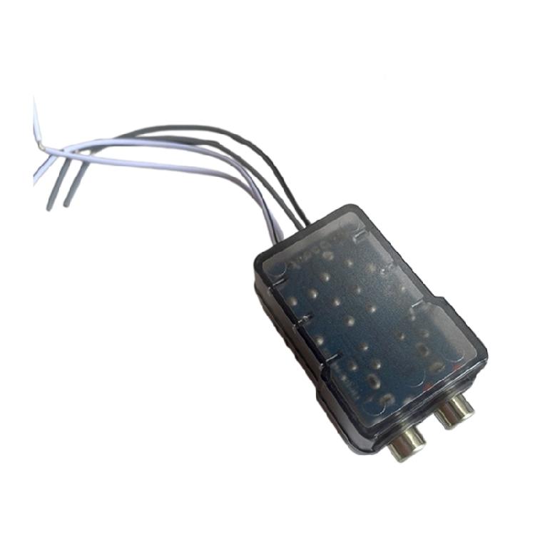 Vehicle Head Unit Signal Converter with Left and Right Output Ports Speaker Level to Low Level Adapter 12V Unit for Aftermarket Sound Projects