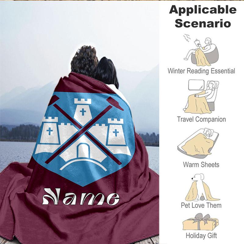 Custom Name Coat Arms hammer Blanket Lightweight Ideal Bedding Blanket Perfect for Travel, Camping, Living Rooms, Sofas, Christmas gift