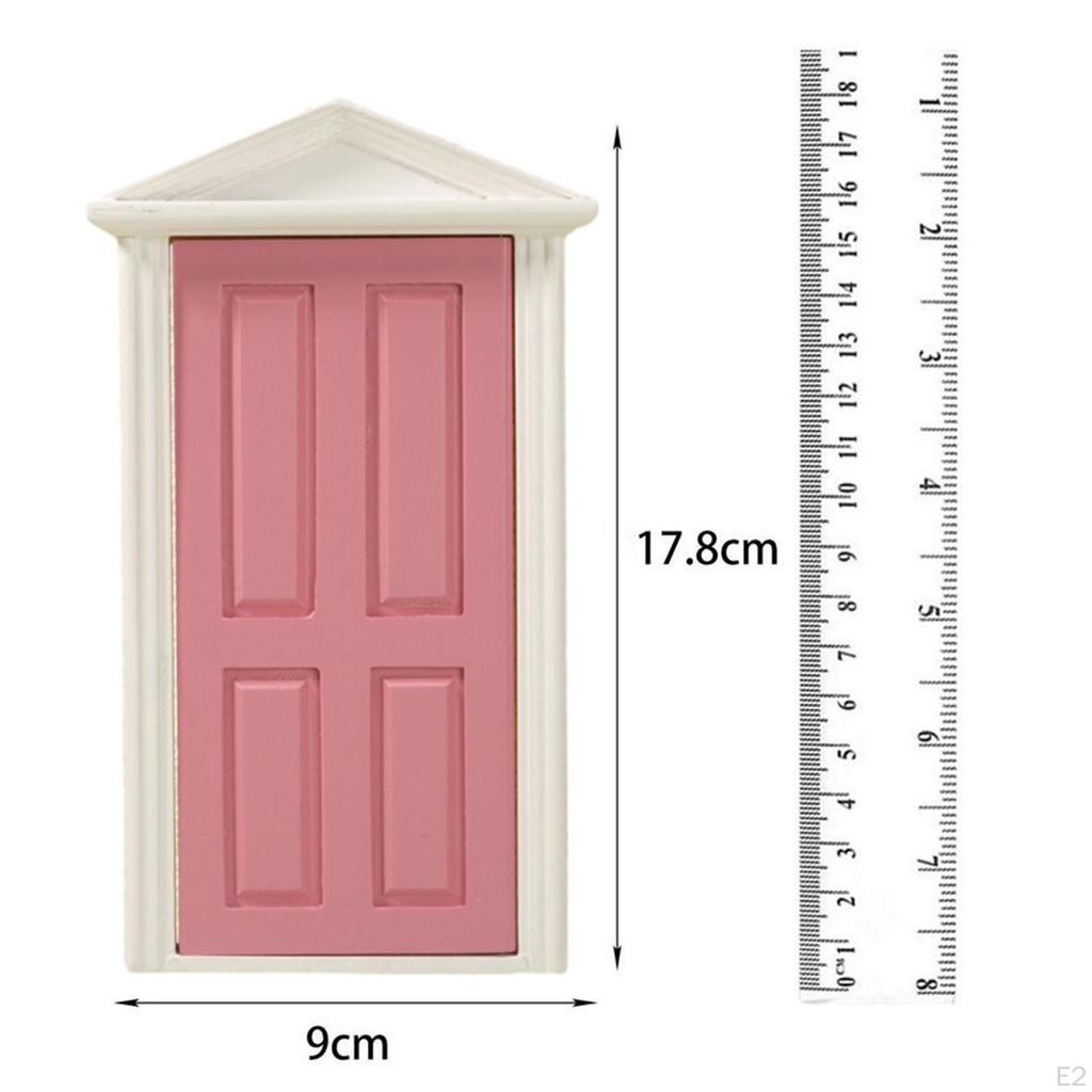 Dollhouse Front Door Mini Villa Model Miniature Fairy for Pretend Toys