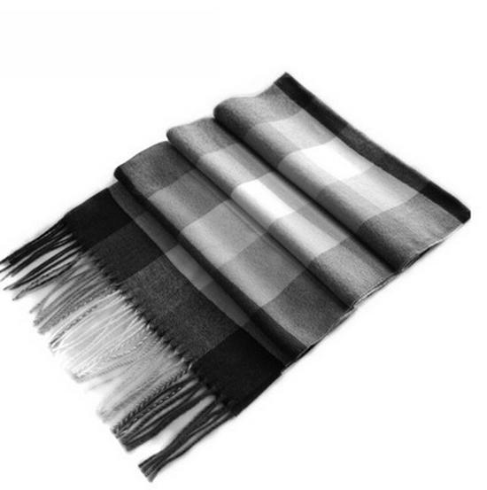 Winter Men's and Women's Thick Plaid Imitation Cashmere Scarf
