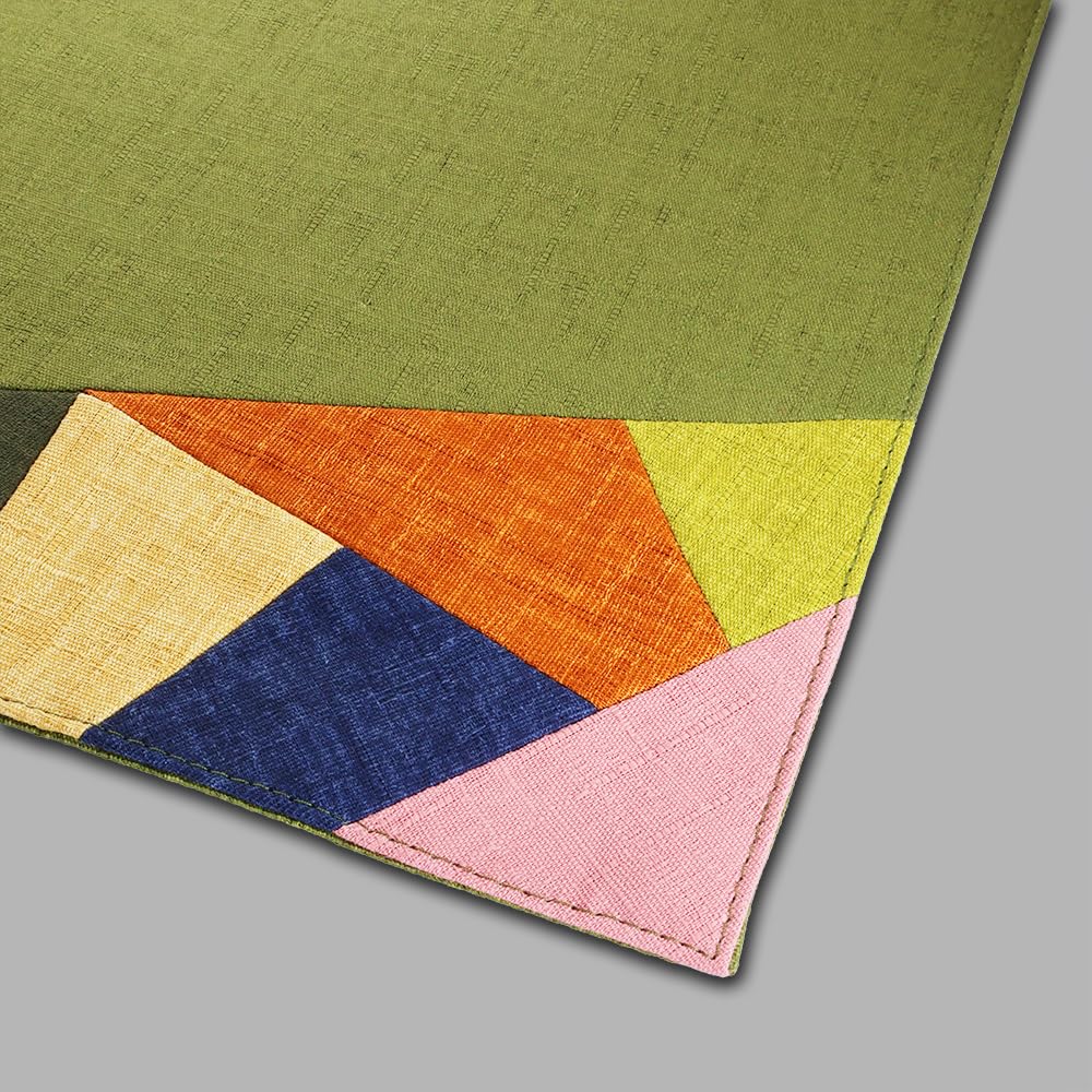 Yamashita Kogei Color Made In Solid 31x45cm Placemat, Play, Green, 100% Cotton, Japan, Color,