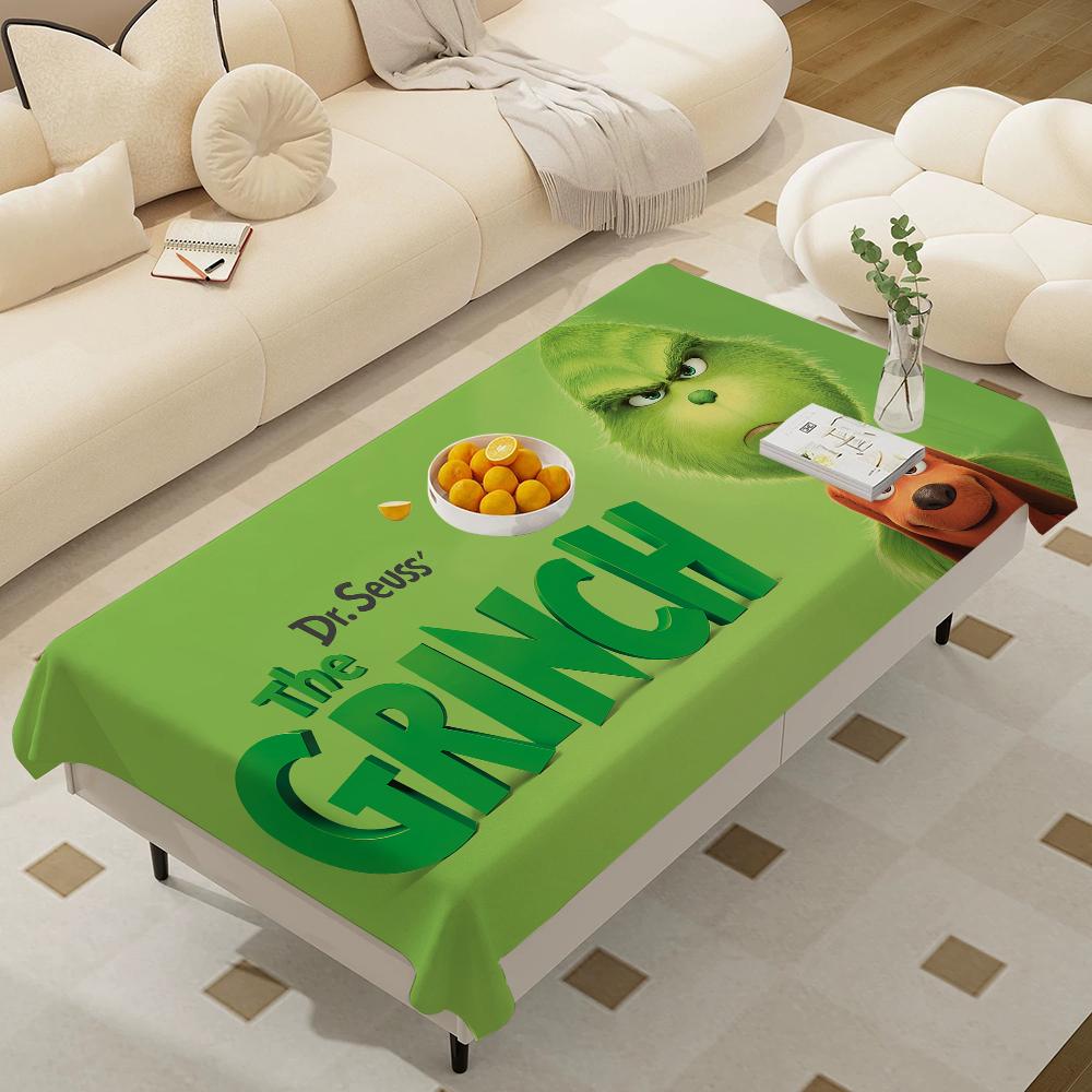 Cartoon The G-Grinchs Rectangle Waterproof Tablecloth Party Decor Farmhouse Kitchen Dining Table Cloth Wedding Decorations