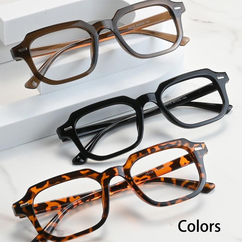 Square Classic Rice Stud Spectacle Frame Men Myopia Glasses Prescription Nearsight Anti Blue Light Women Short Light Eyewear