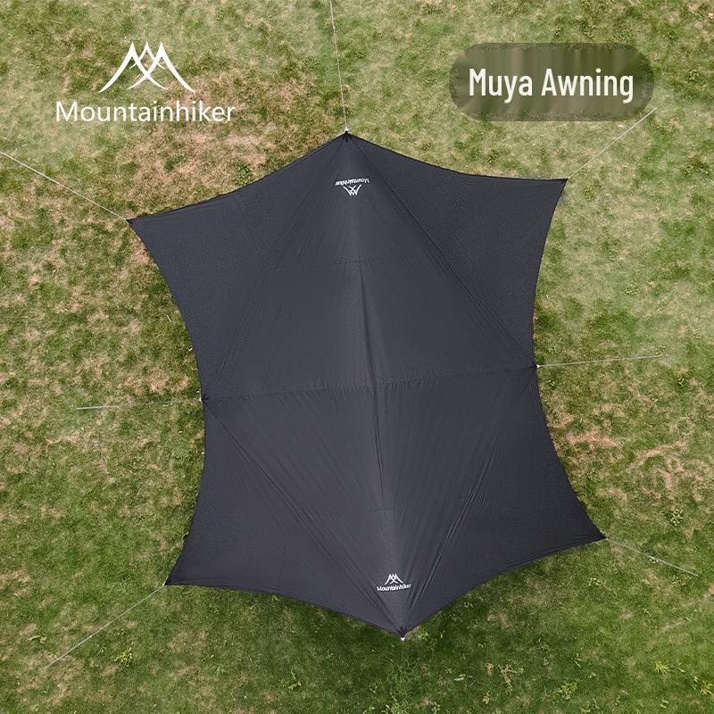 Mountain Guest Wood Canopy: Large Outdoor Rainproof Sunshade Shelter for Camping