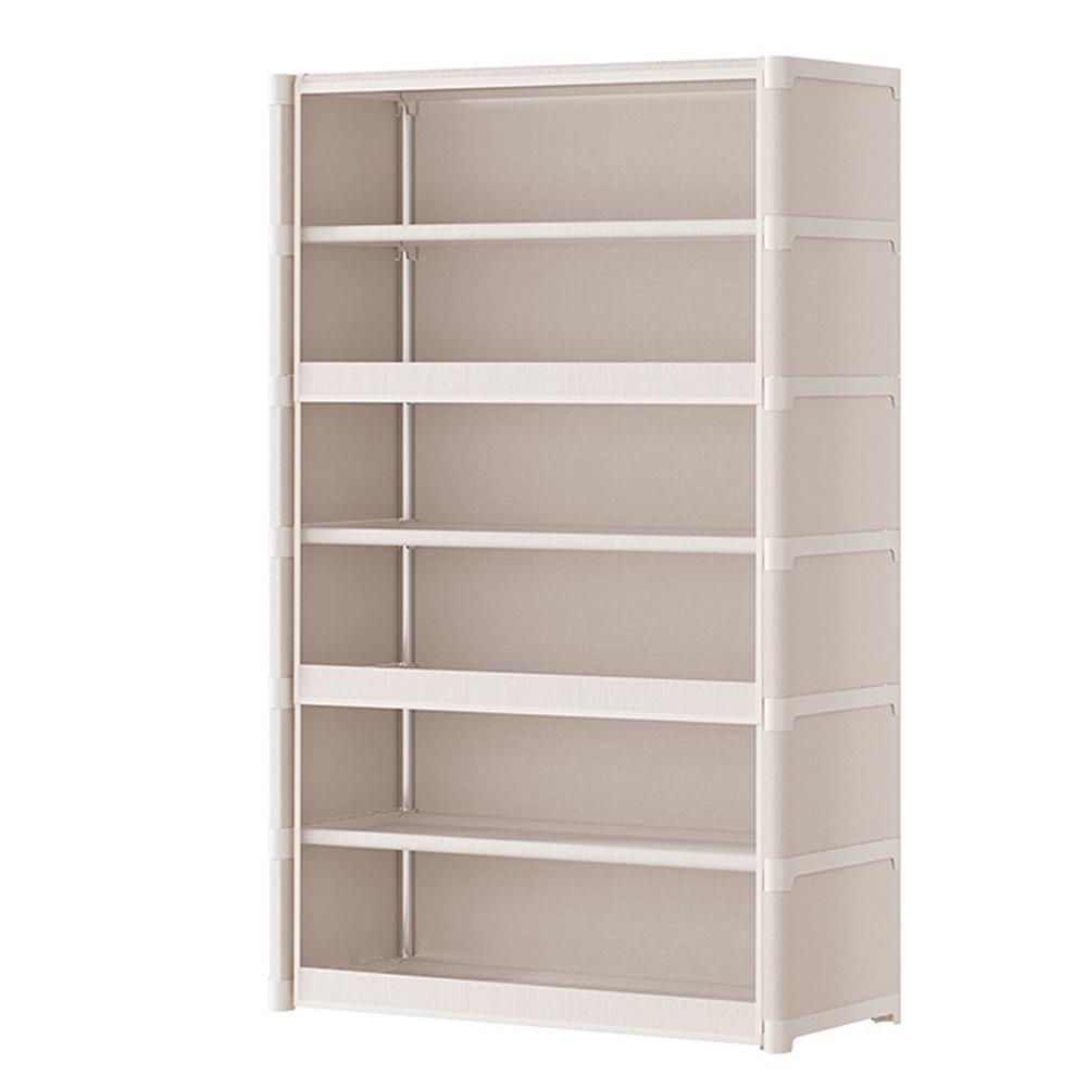 7 Tiers Shoe Rack Organizer with Lid  Storage Organizer with Clear Flip Door Shoe Storage Shelf Cabinet for Bags  Books