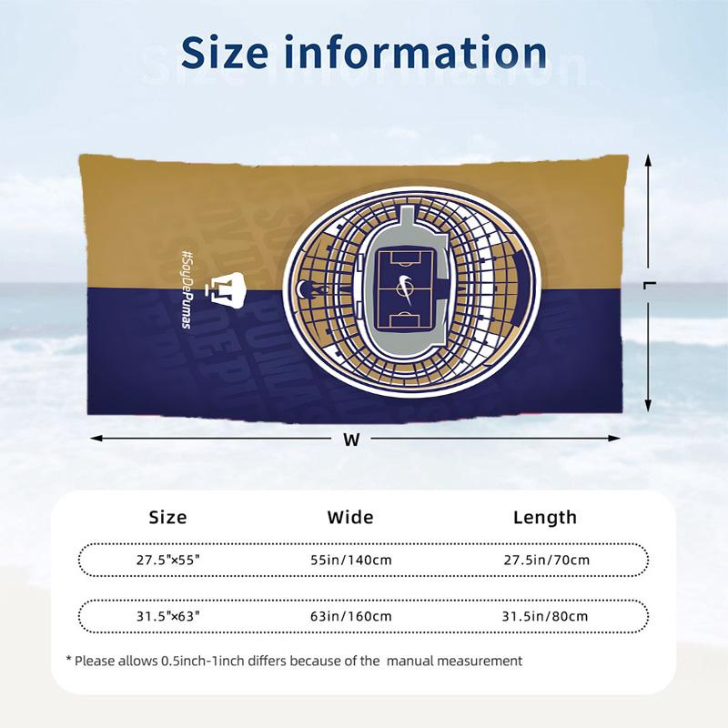 Club universidad nacional pumas Beach towels also serve as bath towels summer essential a musthave for the outdoors the beach and the pool