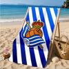 Real Sociedad Strandtuch, Schnelltrocknend, Pflegeleicht, Geeignet für Fitness und Strandurlaub, Sport-Essential