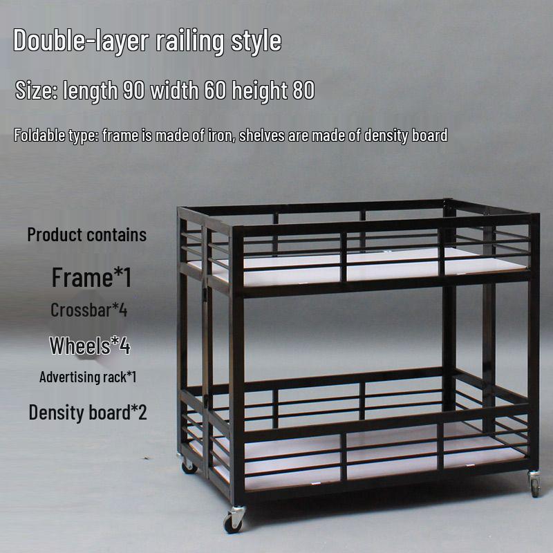 Clothing Store Display: Foldable Promotion Table & Shelf Rack